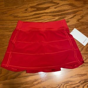 Lululemon Dark Red Pace Rival Skirt *Tall*